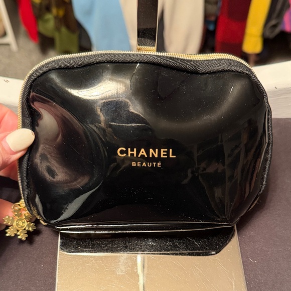 Chanel Glossy Black Beauty Pouch
